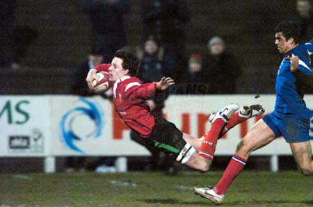 James Lewis Try against France