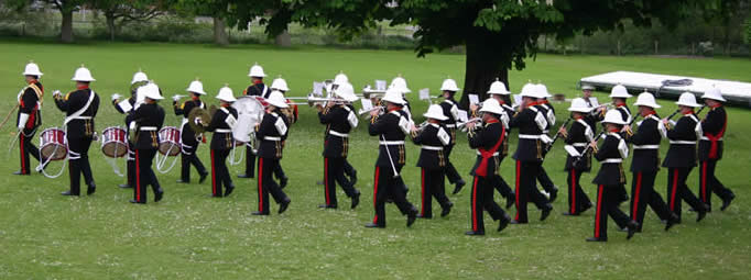 The band of Her Majesty's Royal Marines