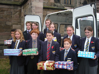 Photograph: Last year's shoeboxes