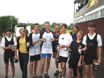 Cathedral's winning crews celebrate at Hereford regatta